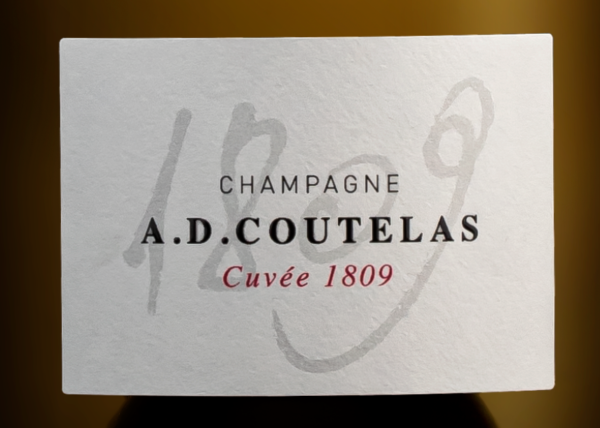 étiquette Champagne AD Coutelas Cuvée 1809
