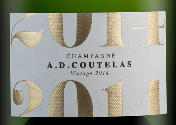 étiquette Champagne AD Coutelas Vintage 2014